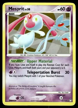 2007 Pokemon - Mysterious Treasures Mesprit Basic/Rare Holo #14 - Image 1