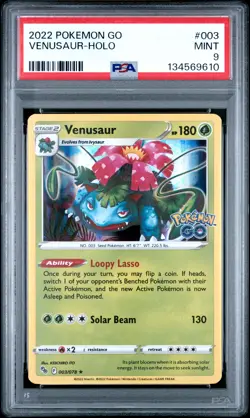 2022 POKEMON GO #003 VENUSAUR-HOLO PSA 9 - Image 1