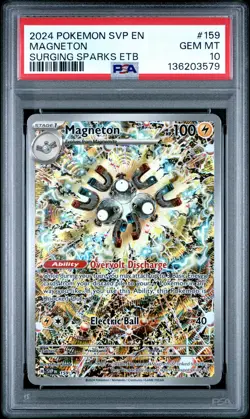 2024 POKEMON SVP EN-SV BLACK STAR PROMO #159 MAGNETON PSA 10 - Image 1