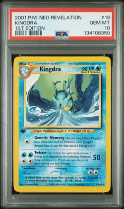 2001 POKEMON NEO REVELATION 1ST EDITION #19 KINGDRA PSA 10 - Image 1
