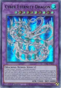 Cyber Eternity Dragon - LDS2-EN033 - GREEN Ultra Rare - 1st Edition Yugioh - Image 1