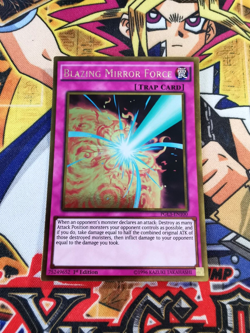 Blazing Mirror Force pgl3-en100 1st Edition (NM) Gold Rare Yu-Gi-Oh! - Image 1