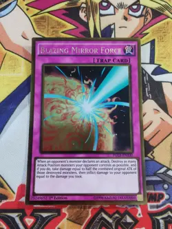 Blazing Mirror Force pgl3-en100 1st Edition (NM) Gold Rare Yu-Gi-Oh! - Image 3
