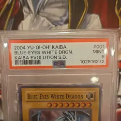 2004 Yu-Gi-Oh! Blue-Eyes White Dragon SKE-001 PSA 9 Starter Deck Kaiba Evolution - Image 5