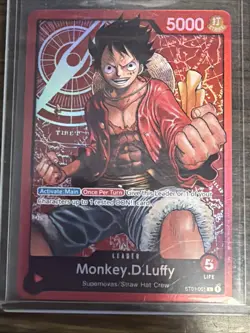 One Piece Tcg Monkey.D.Luffy - ST01-001 - Leader Pre-Errata NM English - Image 1