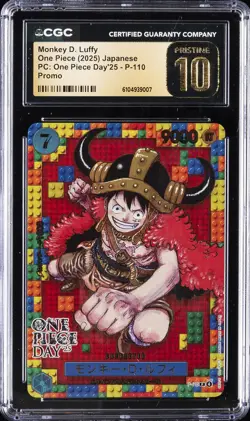 22025 ONE PIECE JPN PC: ONE PIECE DAY'25 - PROMO MONKEY D. LUFFY CGC 10 PRISTINE - Image 1