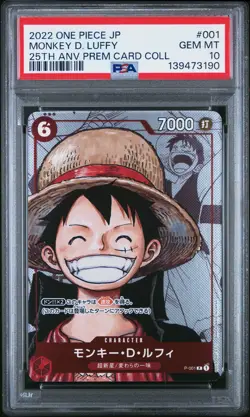 2022 ONE PIECE JPN 25TH ANNIVERSARY PREMIUM COLLECTION MONKEY D. LUFFY PSA 10 - Image 1