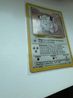 Pokemon Clefairy 5/102 4th Print Base Set 1999-2000 Holographic Rare Card MP - Image 4