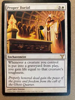 MTG 1x Proper Burial Dissension Modern Magic the Gathering Card x1 LP - Image 1