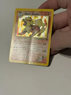 Blaine's Arcanine - 1/132 - Holo Rare - Gym Challenge - Pokemon Card - DAMAGED - Image 3