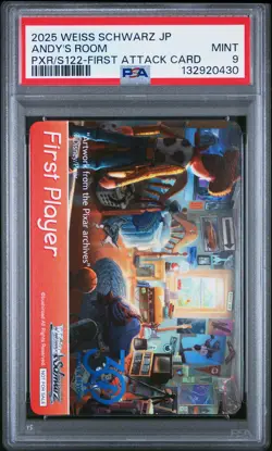 2025 WEISS SCHWARZ FIRST ATTACK CARD TOY STORY CONCEPT ART FOR ANDY'S ROOM PSA 9 - Image 1