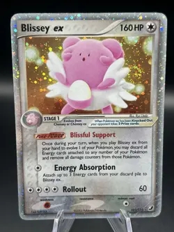 Blissey ex 101/115 2005 EX Unseen Forces Pokemon Card Nintendo Holo Rare SWIRL - Image 1