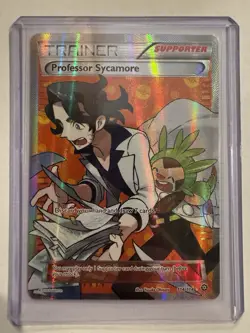 Pokemon TCG Professor Sycamore Steam Siege Full Art Ultra Rare Card 114/114 NM - Image 1