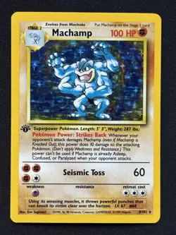 Machamp 8/102 Base Set Holo 1st Edition Holographic Rare Pokemon Card - Image 1