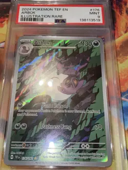 Arbok 176/162 PSA 9 Mint Holo Temporal Forces Pokemon Card - Image 2