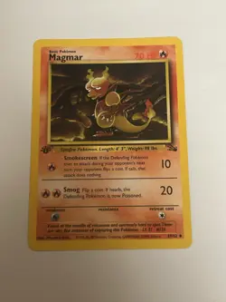 Pokemon Card Fossil 1st Edition Magmar 39/62 - Image 1