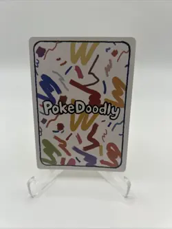 PokeDoodly 1st Edition Kickachu - Pikachu Fan Art Custom Card Holo Rare Pokemon - Image 2