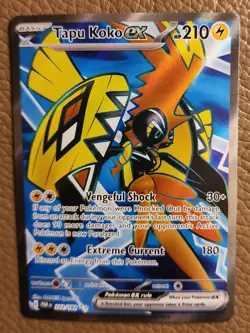 Tapu Koko ex - 222/182 - Ultra Rare - Paradox Rift Holo Pokemon Card - NM/M - Image 1