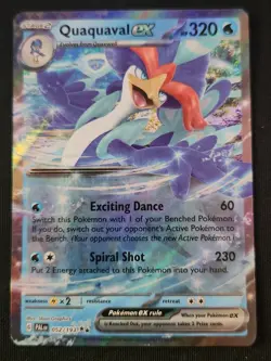 Pokemon Quaquaval EX 052/193 Sv02 Holo Card Paldea Evolved - Image 1