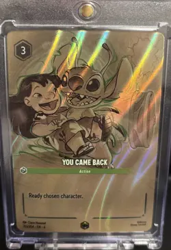 Disney Lorcana TCG Enchanted Card You Came Back 213/204 Lilo Stitch Azurite Sea - Image 1