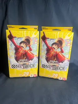 2x NEW ONE PIECE CARD GAME: EGGHEAD LUFFY STARTER DECK ST-29 TCG ENGLISH SEALED - Image 1