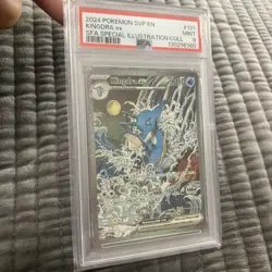 Kingdra ex 131 Promo PSA 9 Pokemon Shrouded Fable SIR Graded Slab Art TCG Card - Image 1