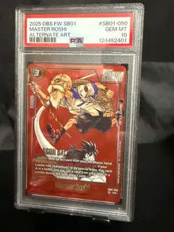 DRAGON BALL SUPER CARD GAME ALTERNATE ART #SB01-050 MASTER ROSHI PSA 10 LOW POP! - Image 1