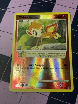 Pokemon TCG Chimchar 57/100 Majestic Dawn Reverse Holo Card - Image 1