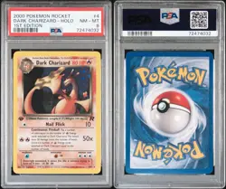 Dark Charizard #4 2000 Pokemon Rocket 1st Edition Holo Rare Card NM-MT PSA 8 - Image 1
