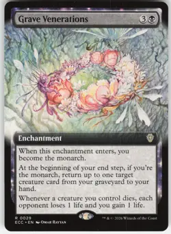 Grave Venerations (Extended Art) R Commander: Lorwyn Eclipsed 29 LP-NM - Image 1
