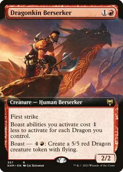 MTG Dragonkin Berserker Extended Art ** Kaldheim ** English (NM) - Image 1