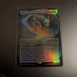Icingdeath, Frost Tyrant (Borderless) #287 (Foil) NM Forgotten Realms Magic MTG - Image 1