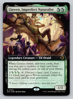 Lluwen, Imperfect Naturalist FOIL Extended Art - Lorwyn Eclipsed MTG - Image 1