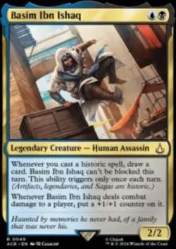 Basim Ibn Ishaq Assassin's Creed (ACR) 49 MTG Reg NM - Image 1