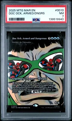 2025 MTG MARVEL'S SPIDER-MAN: SOURCE MATERIAL DOC OCK, ARMED AND DANGEROUS PSA 7 - Image 1