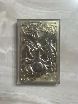 Pokemon Gold Plated Promo Card "CHARIZARD" Burger King Promotion 1999 - Image 1