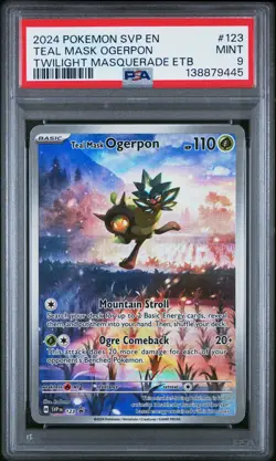 2024 POKEMON SVP EN-SV BLACK STAR PROMO #123 TEAL MASK OGERPON PSA 9 - Image 1