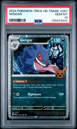 2024 POKEMON TRICK OR TRADE #057 GENGAR PSA 10 - Image 1