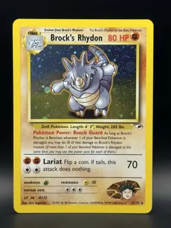 Brock's Rhydon 002/132 - Gym Heroes Holo - Pokemon TCG - Image 1