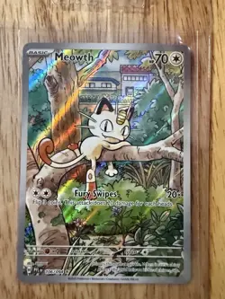 Meowth 106/094 Me02: Phantasmal Flames Holo Mega Evolution Pokemon TCG SIR Rare - Image 1