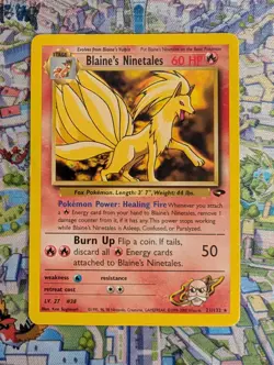 Blaine's Ninetales 21/132 Gym Challenge Rare MP Vintage WOTC - Pokemon TCG - Image 1