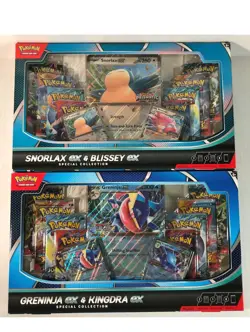 Pokemon LOT Snorlax Ex & Blissey Ex Special Collection Box+ Greninja Kingdra Ex - Image 1