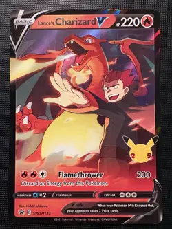 2021 Pokemon Sword & Shield Lance’s Charizard V SWSH133 BLACK STAR PROMO HOLO! - Image 1