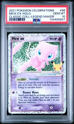 2021 POKEMON CELEBRATIONS CLASSIC COLLECTION #88 MEW EX-HOLO PSA 10 - Image 1