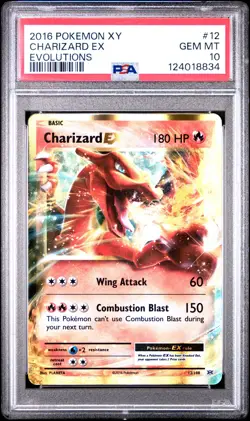 2016 POKEMON XY EVOLUTIONS #12 CHARIZARD EX PSA 10 - Image 1