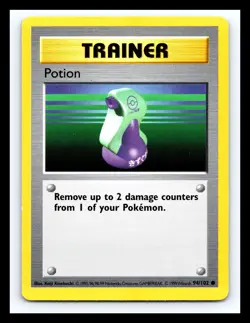 💥 Pokemon 1999 TCG Potion Trainer 94/102 Shadowless Vintage Base Set - Image 1