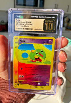 2003 Pokemon Natu 80/144 Skyridge Reverse Holo CGC 10 PRISTINE - Image 1