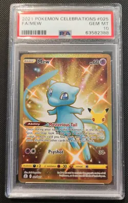 PSA Gem Mint 10 Mew #025 Pokemon Celebrations 2021 Full ART - Image 1