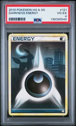 2010 POKEMON HEARTGOLD & SOULSILVER #121 DARKNESS ENERGY PSA 4 - Image 1