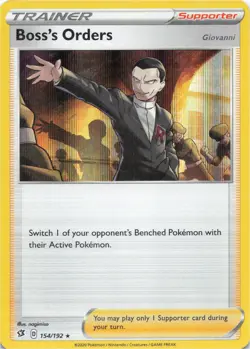 Pokemon - Boss's Orders #154/192 - SWSH02: Rebel Clash Holo - Image 1